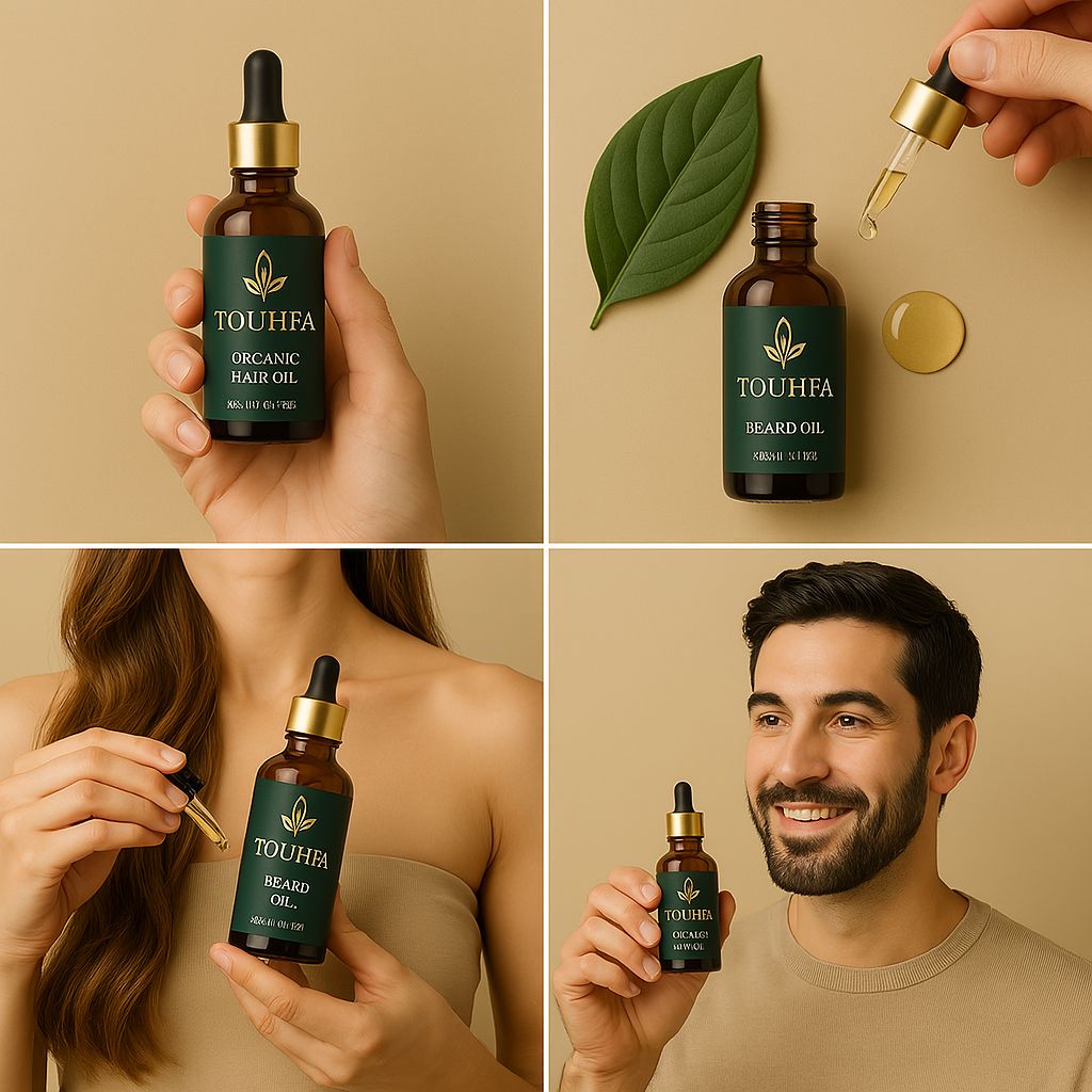TOUHFA Organic Hair Oil – Cold-Pressed Blend (50ml)